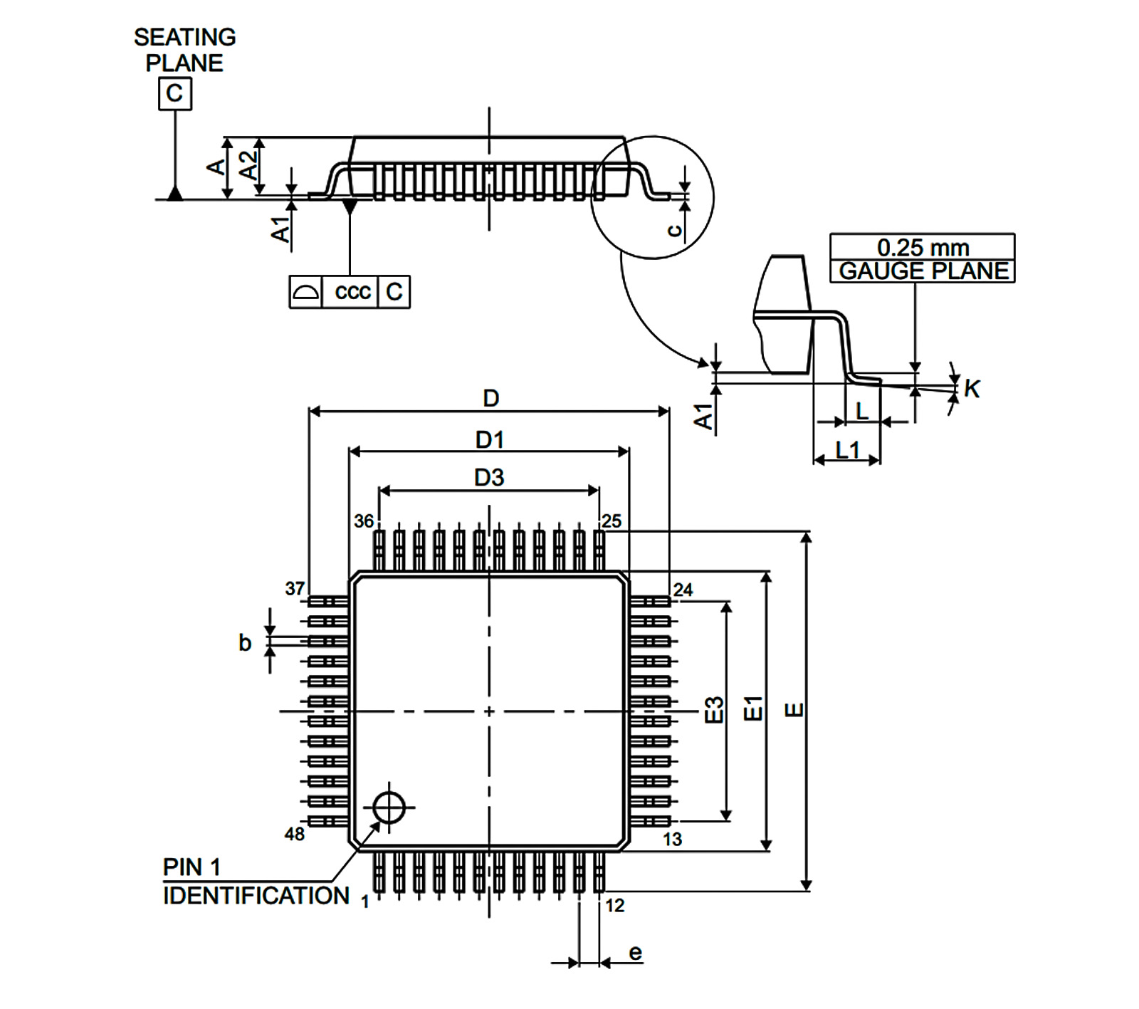 STM32G070CBT6 package